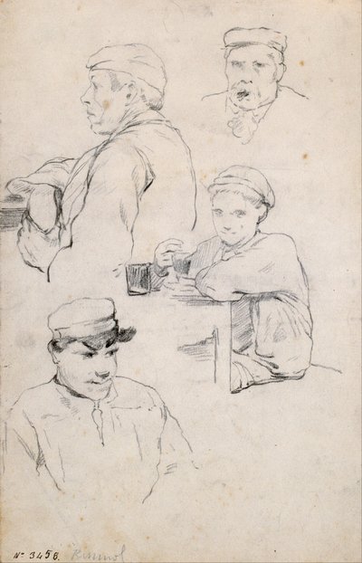 Figures Study av Santiago Rusiñol